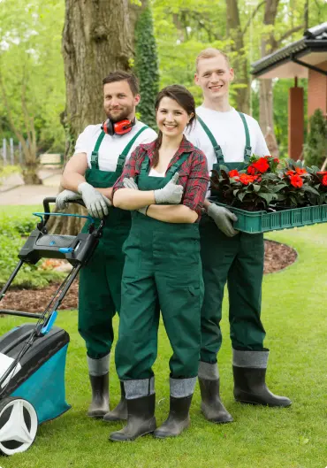 equipe de jardinagem 